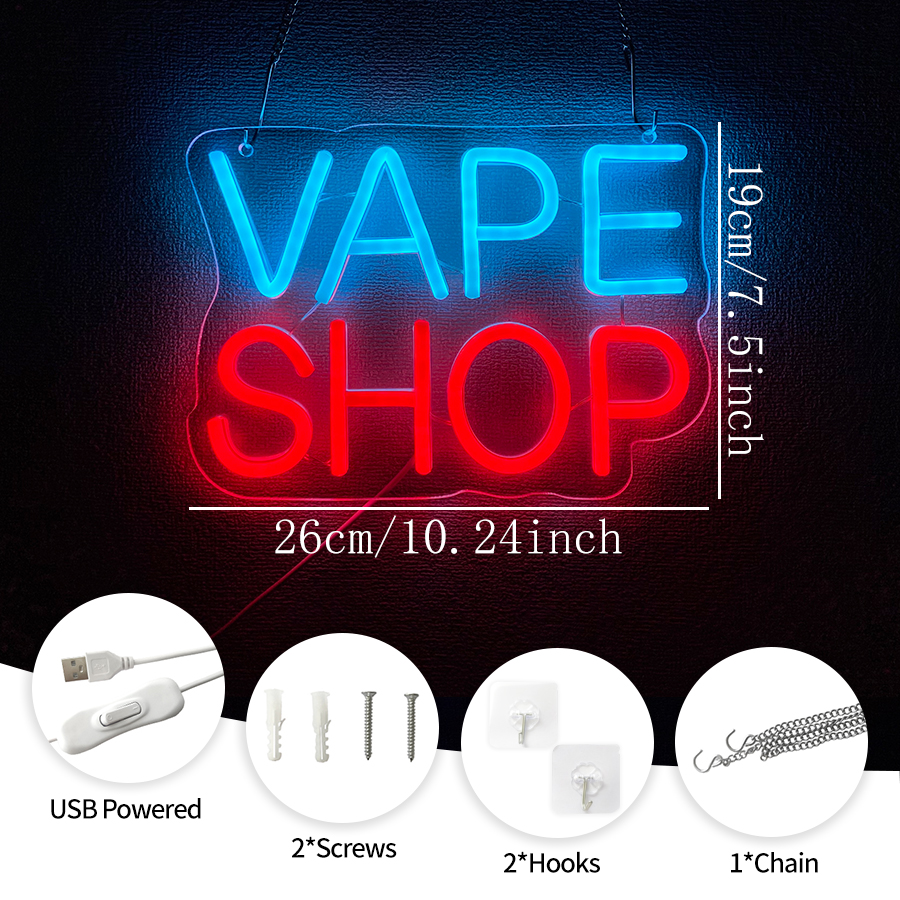 Vape Shop Neon Sign For Wall D - огляд і ціна Vaping Shop