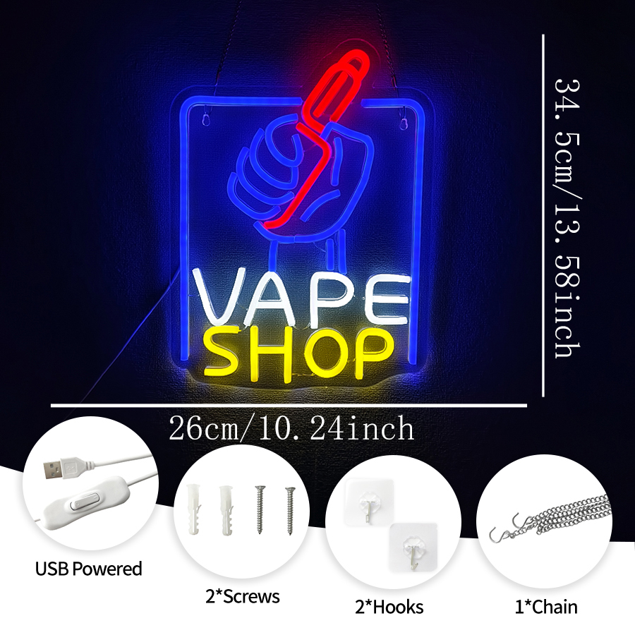 VAPE Shop Neon Sign for Smoke  - огляд і ціна Vaping Shop
