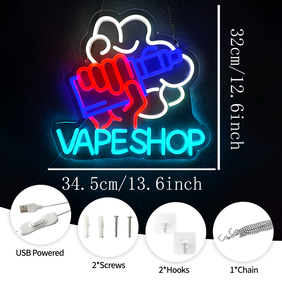 VAPE Shop Neon Sign for Smoke  - огляд і ціна Vaping Shop