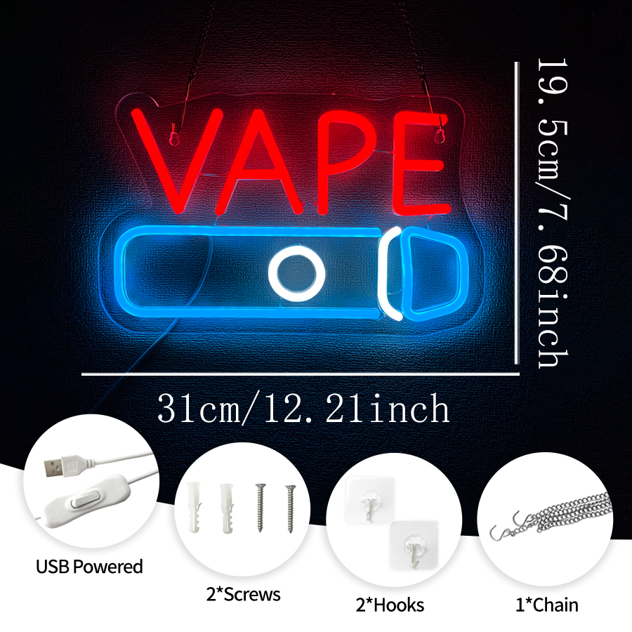 VAPE Shop Neon Sign for Smoke  - огляд і ціна Vaping Shop