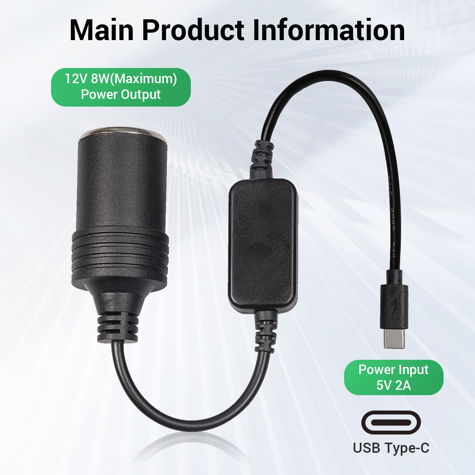 1pc 5V 2A USB To 12V Cigarette - огляд і ціна Accessories Experts Vape