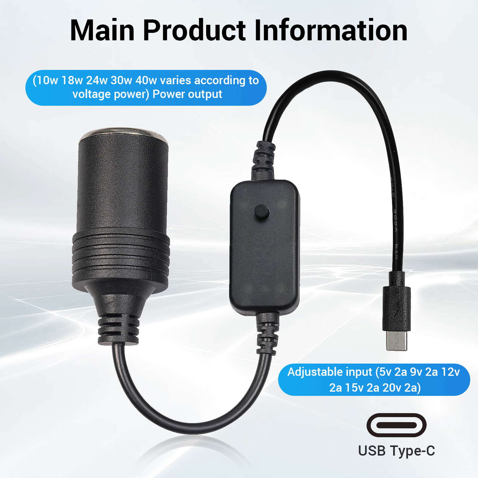 1pc 5V 2A USB To 12V Cigarette - огляд і ціна Accessories Experts Vape