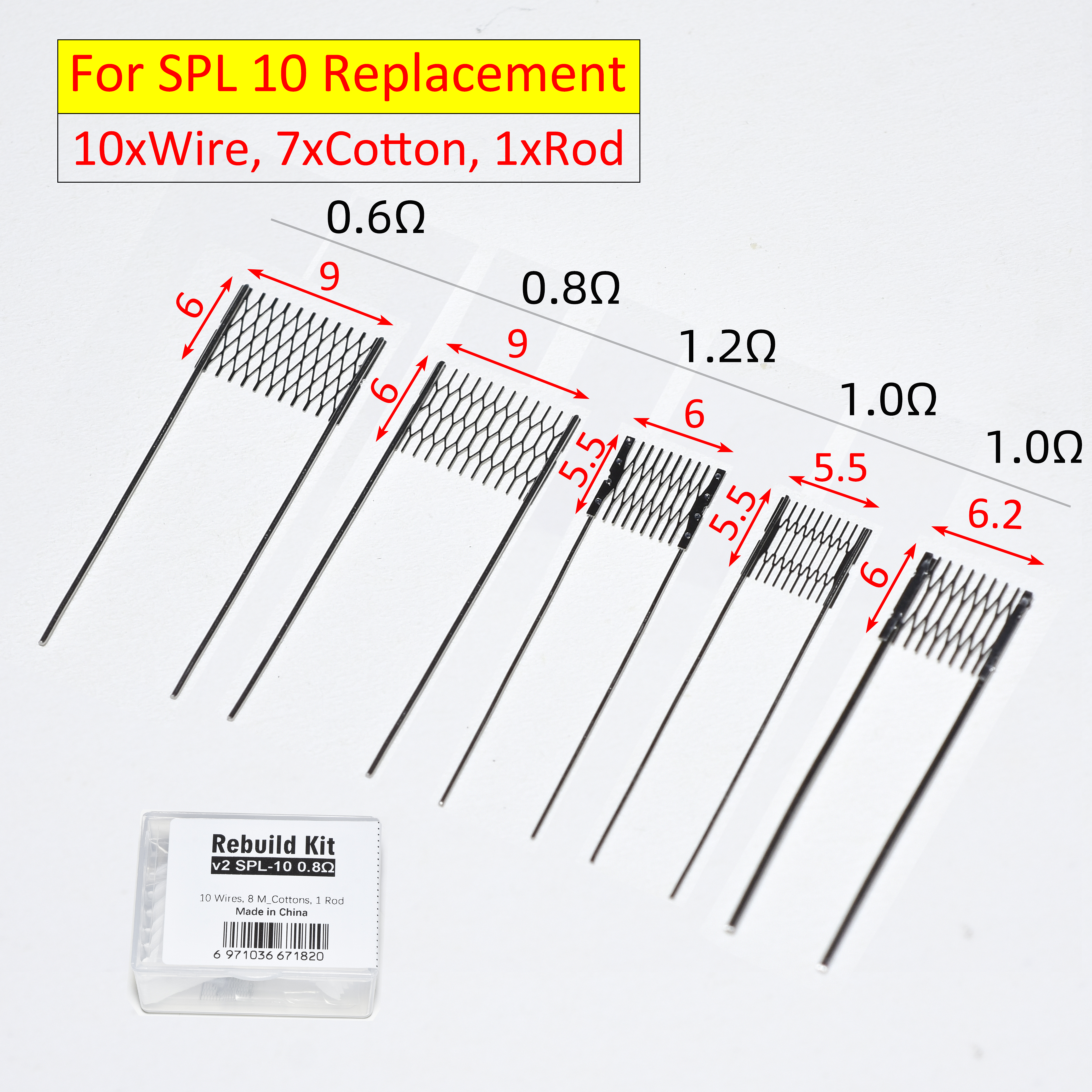5 Type SPL 10 Resistance Wire  - огляд і ціна Coil Building Kit