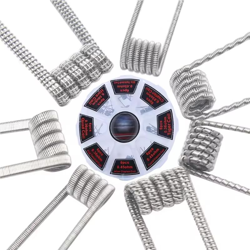 48Pcs/Set Pre Built Coils RTA  - огляд і ціна Clapton Wire Pre Built