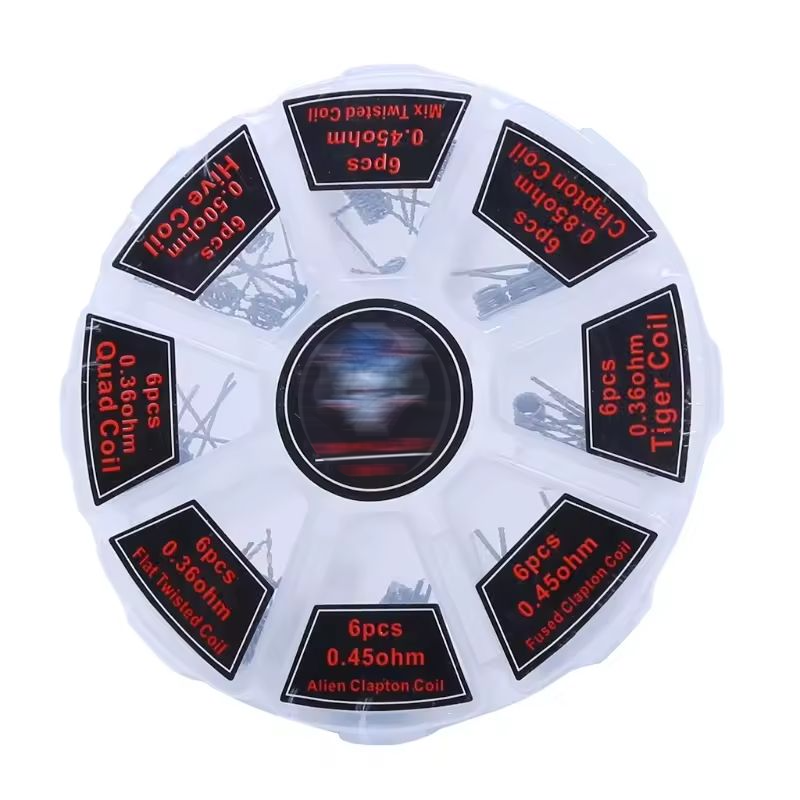 48Pcs/Set Pre Built Coils RTA  - огляд і ціна Clapton Wire Pre Built