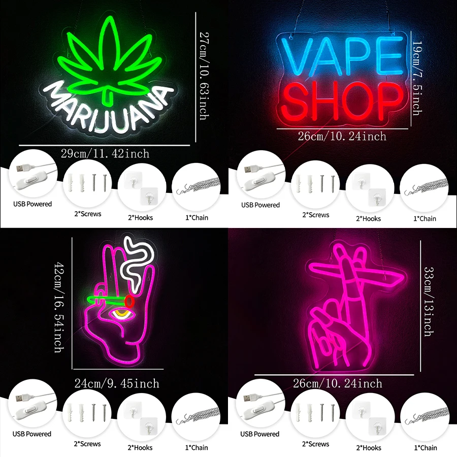 Vape Shop Neon Sign For Wall D - огляд і ціна Vaping Shop